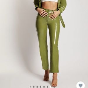MESHKI Oakleigh Straight Leg Patent Pants